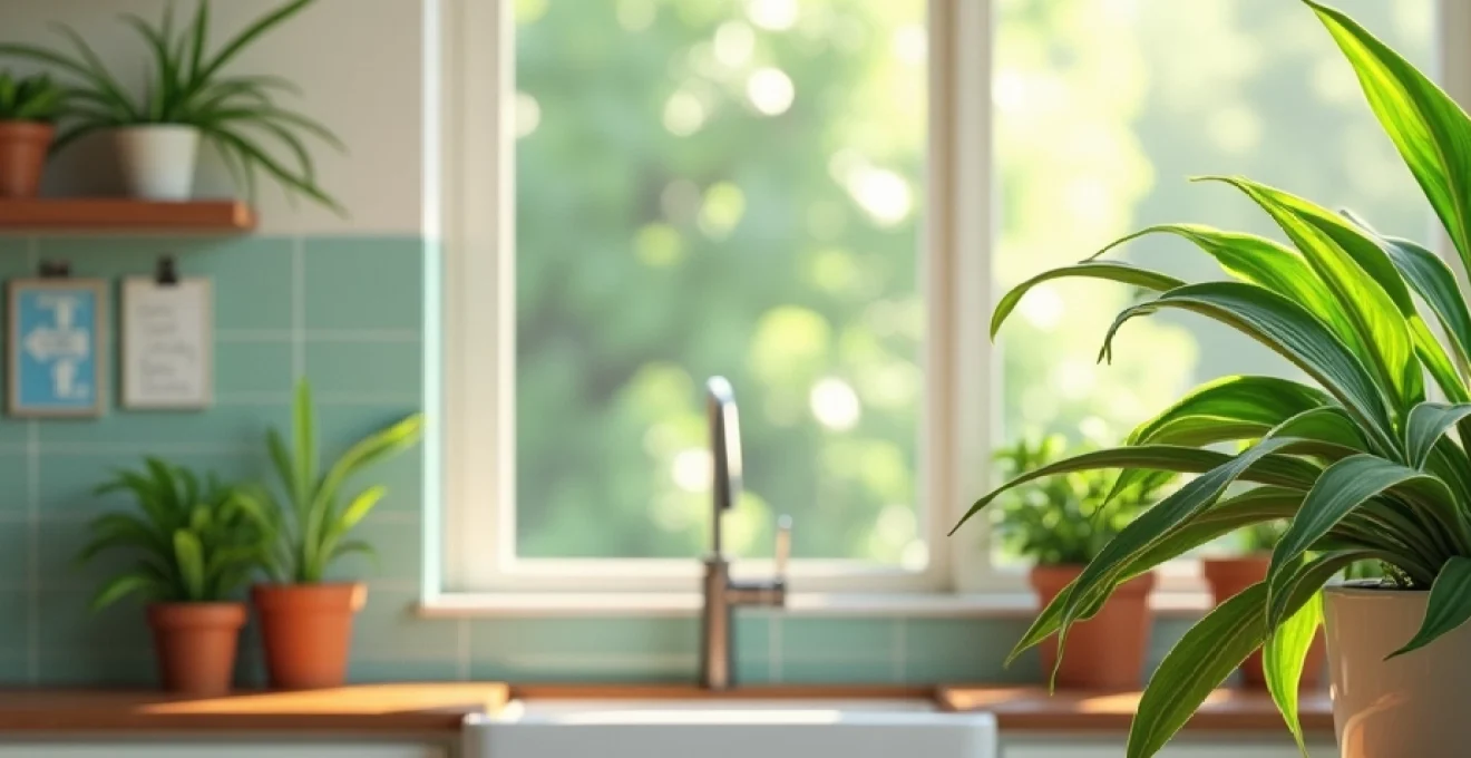 plantes dans la cuisine